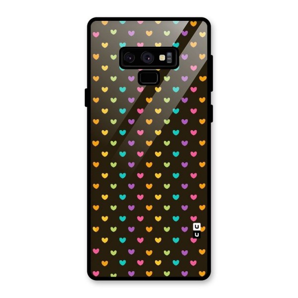 Rainbow Hearts Glass Back Case for Galaxy Note 9