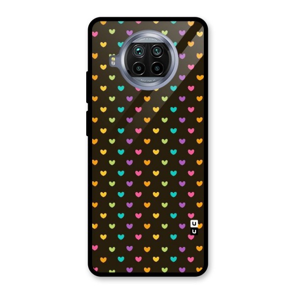 Rainbow Hearts Glass Back Case for Mi 10i