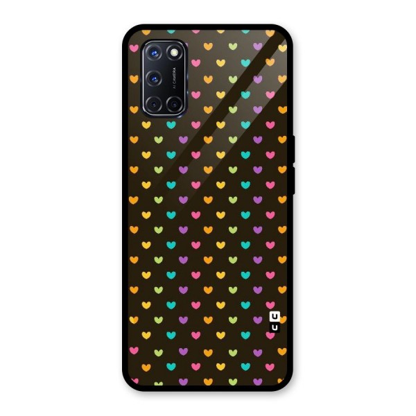 Rainbow Hearts Glass Back Case for Oppo A52