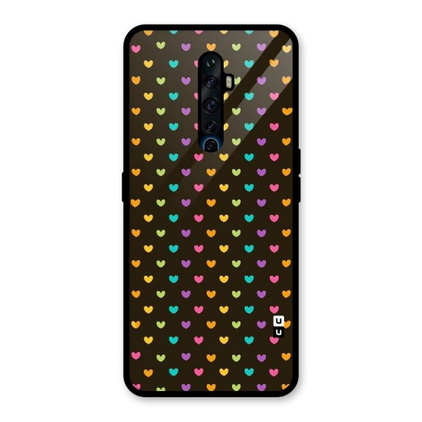 Rainbow Hearts Glass Back Case for Oppo Reno2 Z