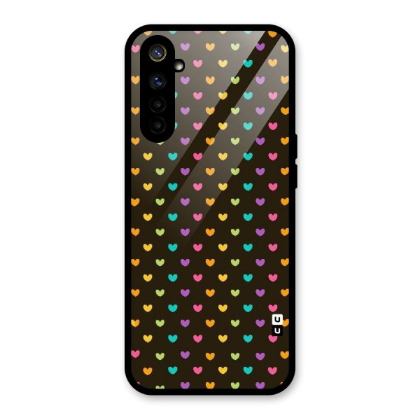 Rainbow Hearts Glass Back Case for Realme 6