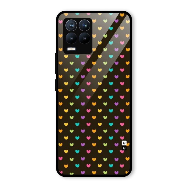 Rainbow Hearts Glass Back Case for Realme 8 Pro