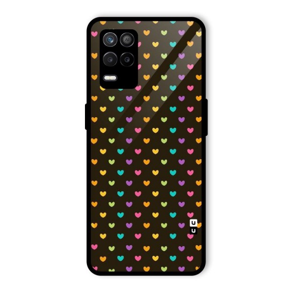 Rainbow Hearts Glass Back Case for Realme 9 5G