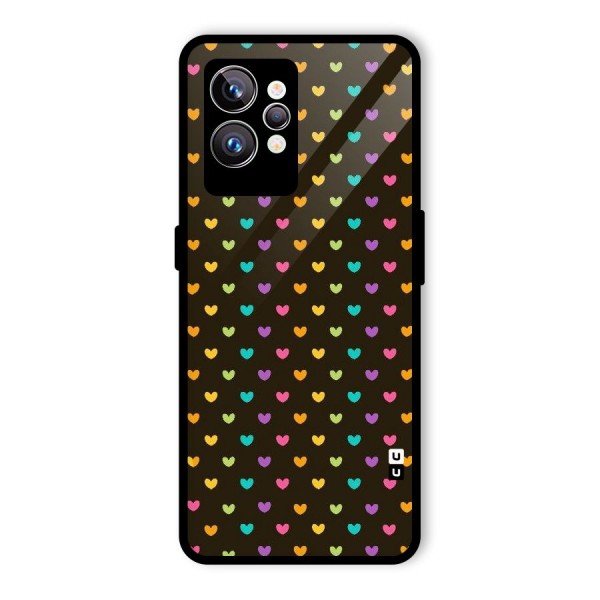 Rainbow Hearts Glass Back Case for Realme GT2 Pro