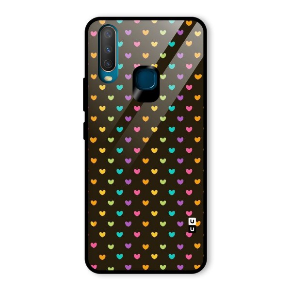 Rainbow Hearts Glass Back Case for Vivo Y12