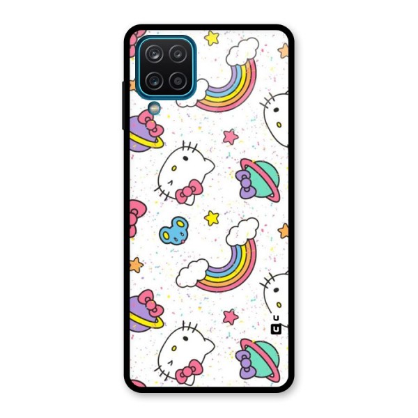 Rainbow Kit Tee Glass Back Case for Galaxy A12