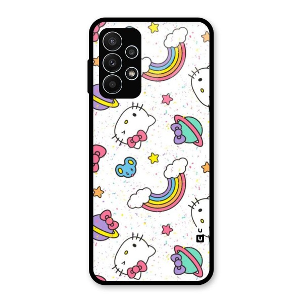 Rainbow Kit Tee Glass Back Case for Galaxy A23