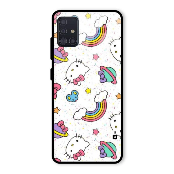 Rainbow Kit Tee Glass Back Case for Galaxy A51