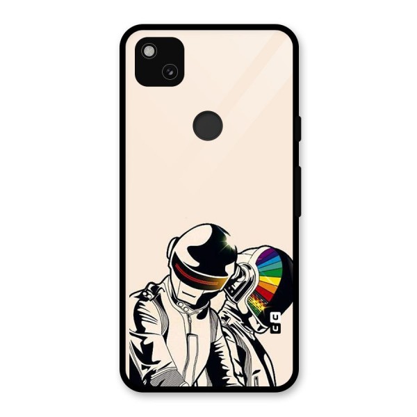 Rainbow Radio Glass Back Case for Google Pixel 4a