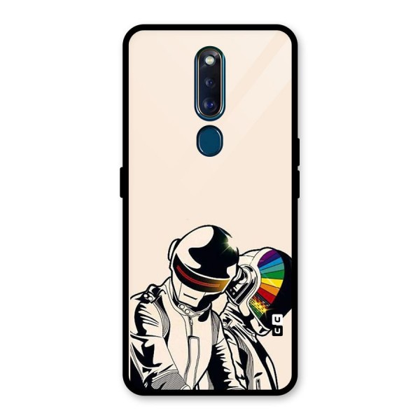 Rainbow Radio Glass Back Case for Oppo F11 Pro