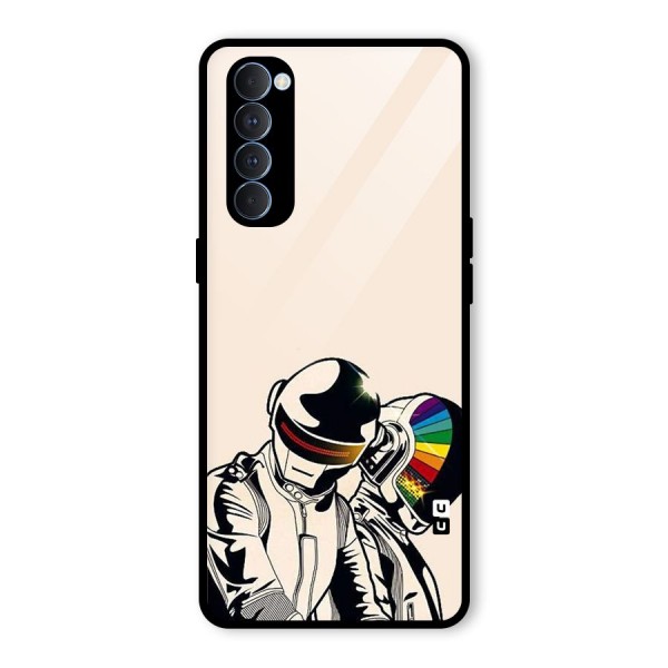 Rainbow Radio Glass Back Case for Oppo Reno4 Pro