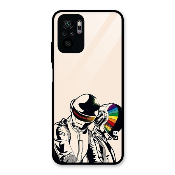 Rainbow Radio Glass Back Case for Redmi Note 10