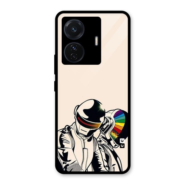 Rainbow Radio Glass Back Case for Vivo T1 Pro