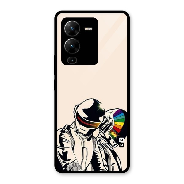 Rainbow Radio Glass Back Case for Vivo V25 Pro