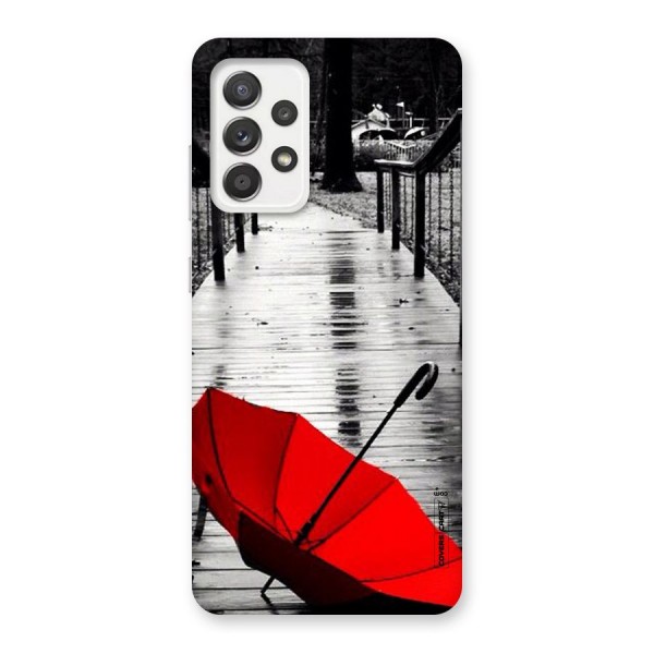 Rainy Red Umbrella Back Case for Galaxy A52