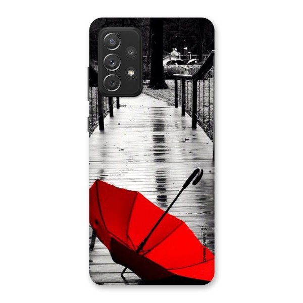 Rainy Red Umbrella Back Case for Galaxy A72