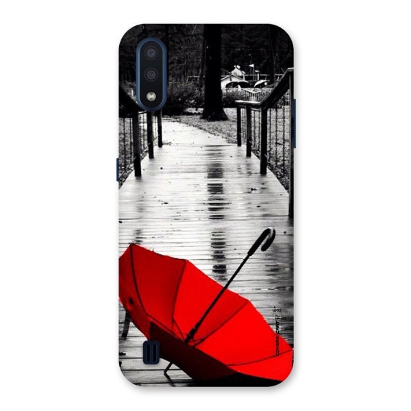 Rainy Red Umbrella Back Case for Galaxy M01