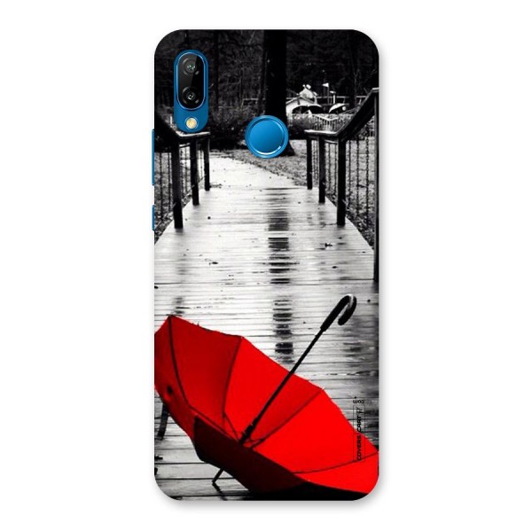 Rainy Red Umbrella Back Case for Huawei P20 Lite