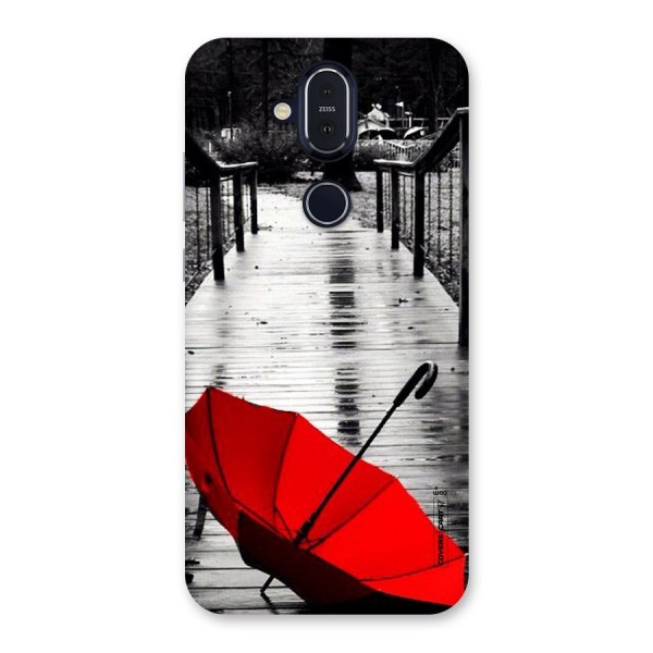 Rainy Red Umbrella Back Case for Nokia 8.1