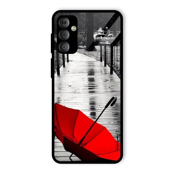 Rainy Red Umbrella Glass Back Case for Galaxy F23