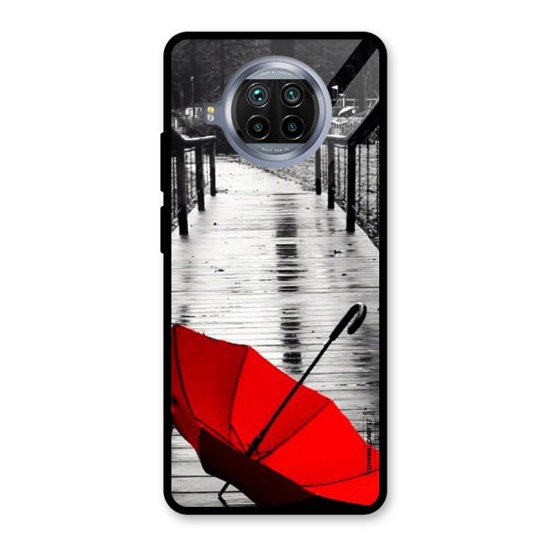 Rainy Red Umbrella Glass Back Case for Mi 10i