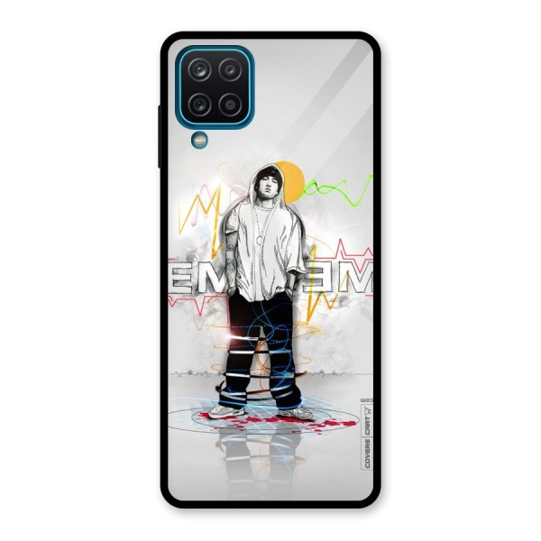 Rap King Eminem Glass Back Case for Galaxy A12