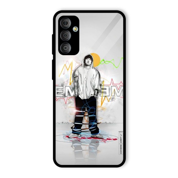 Rap King Eminem Glass Back Case for Galaxy F23