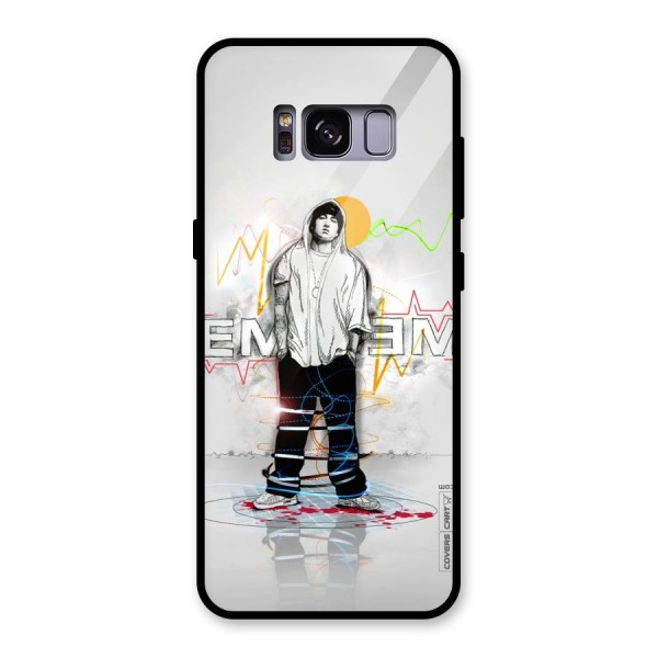 Rap King Eminem Glass Back Case for Galaxy S8