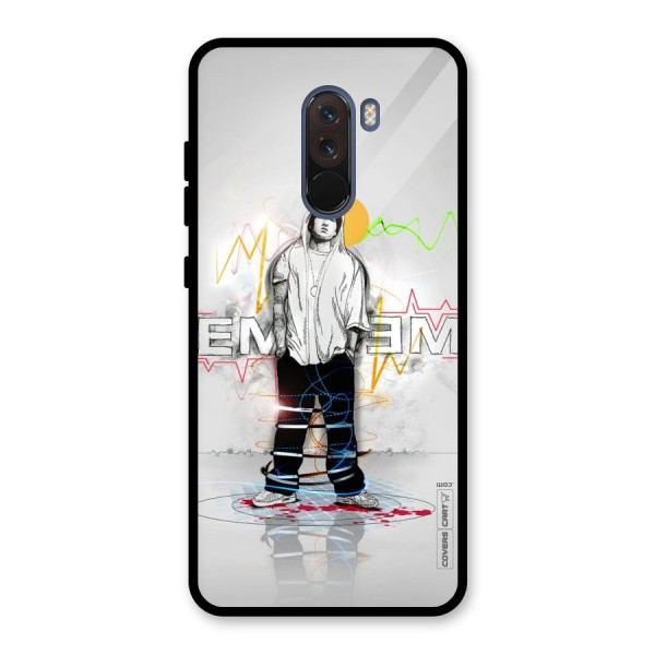 Rap King Eminem Glass Back Case for Poco F1