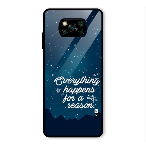 Reason Sky Glass Back Case for Poco X3 Pro