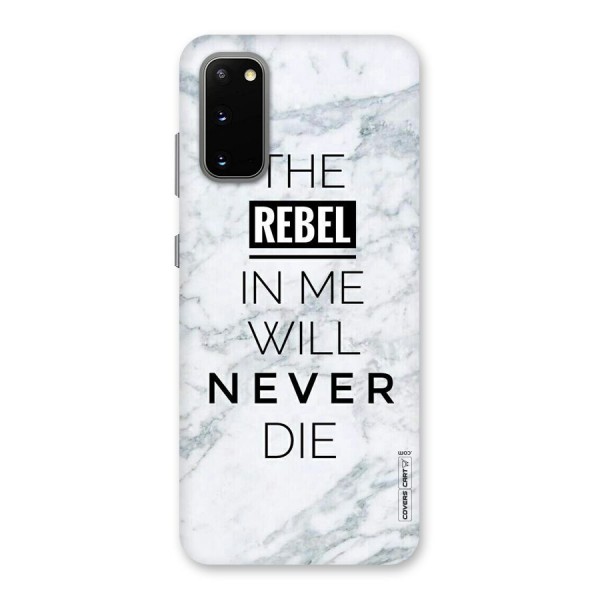 Rebel Will Not Die Back Case for Galaxy S20