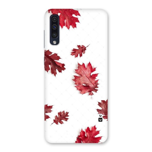 Red Appealing Autumn Leaves Back Case for Galaxy A50