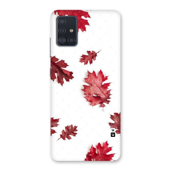 Red Appealing Autumn Leaves Back Case for Galaxy A51