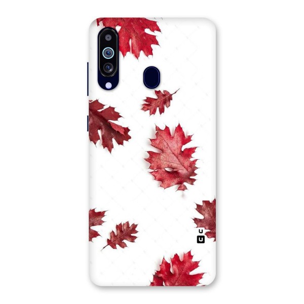 Red Appealing Autumn Leaves Back Case for Galaxy A60