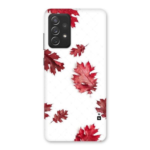 Red Appealing Autumn Leaves Back Case for Galaxy A72