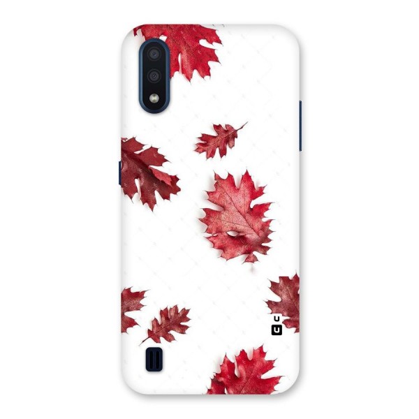 Red Appealing Autumn Leaves Back Case for Galaxy M01