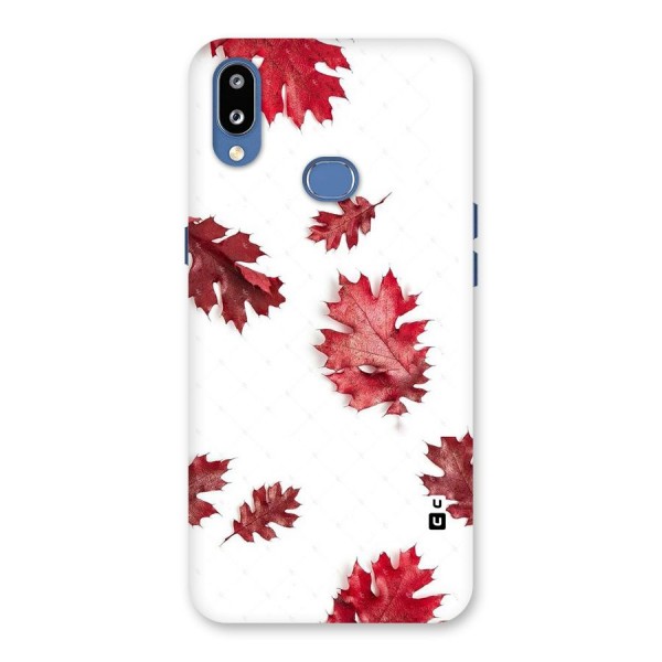 Red Appealing Autumn Leaves Back Case for Galaxy M01s