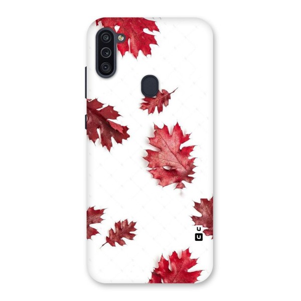 Red Appealing Autumn Leaves Back Case for Galaxy M11