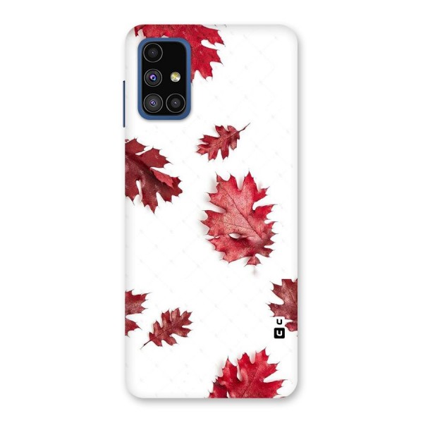 Red Appealing Autumn Leaves Back Case for Galaxy M51