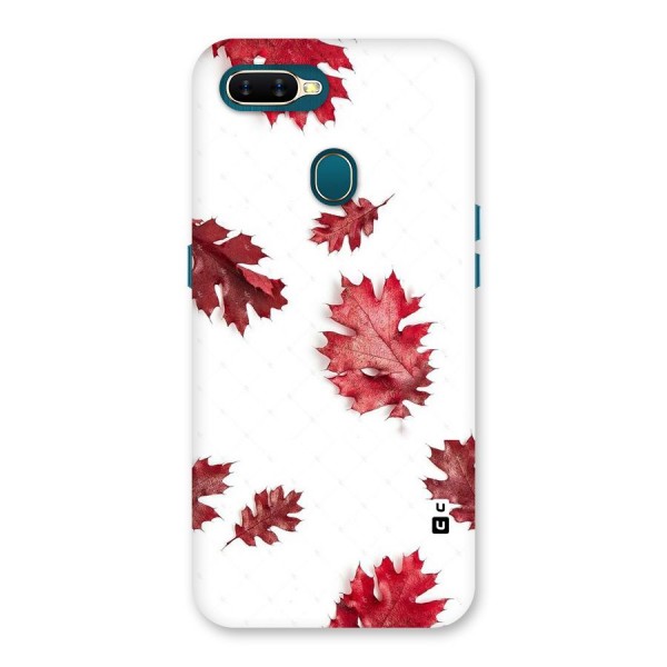 Red Appealing Autumn Leaves Back Case for Oppo A12