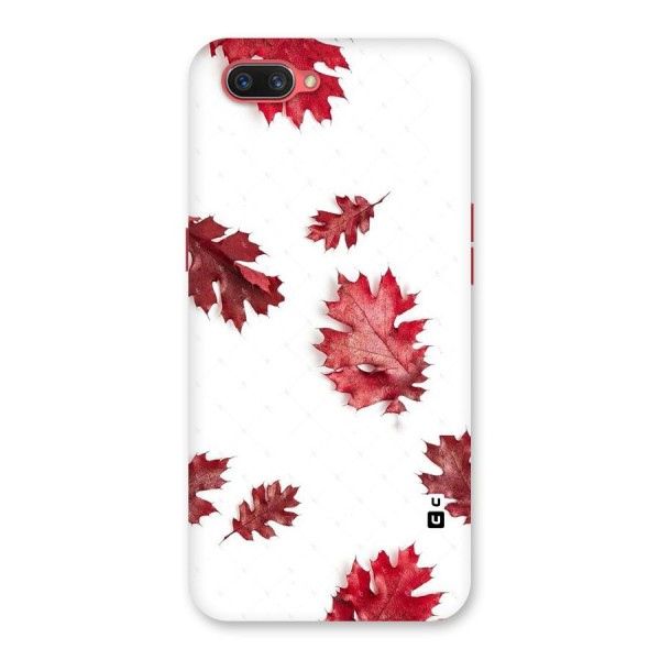 Red Appealing Autumn Leaves Back Case for Oppo A3s