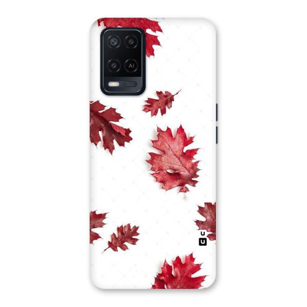 Red Appealing Autumn Leaves Back Case for Oppo A54