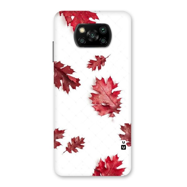 Red Appealing Autumn Leaves Back Case for Poco X3