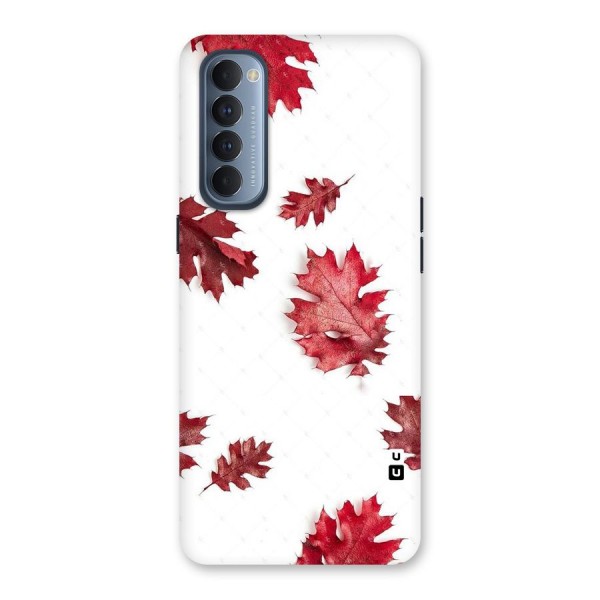 Red Appealing Autumn Leaves Back Case for Reno4 Pro