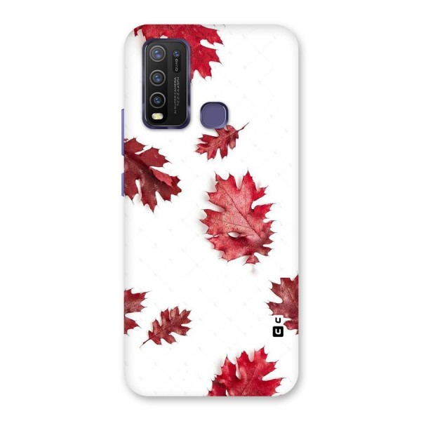 Red Appealing Autumn Leaves Back Case for Vivo Y30