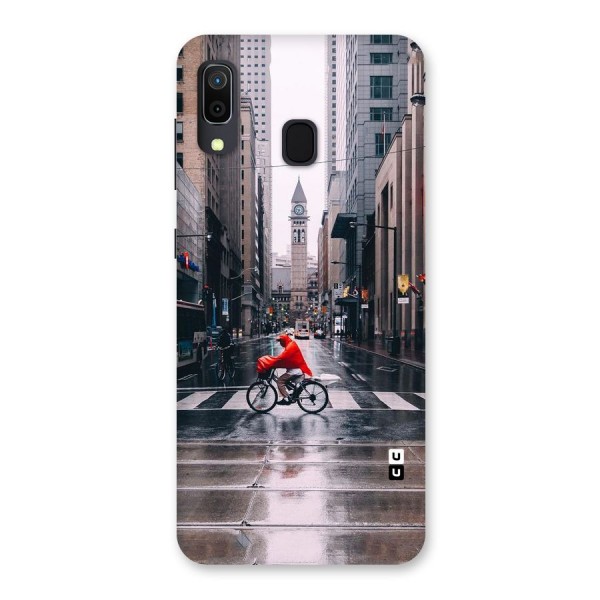 Red Bicycle Street Back Case for Galaxy A20