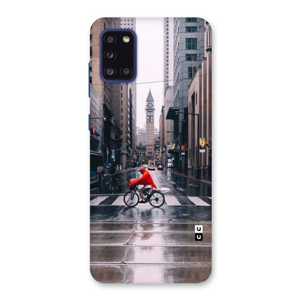 Red Bicycle Street Back Case for Galaxy A31