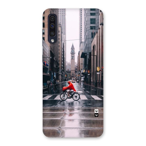 Red Bicycle Street Back Case for Galaxy A50s