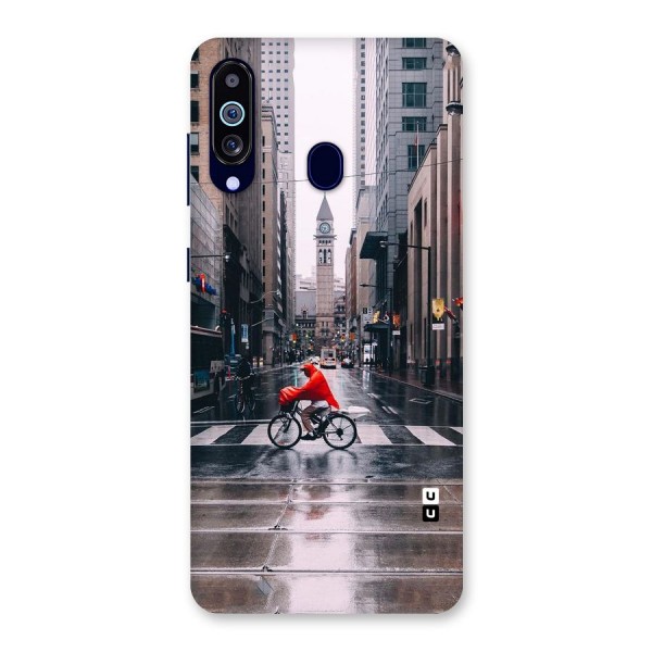 Red Bicycle Street Back Case for Galaxy A60