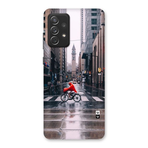 Red Bicycle Street Back Case for Galaxy A72